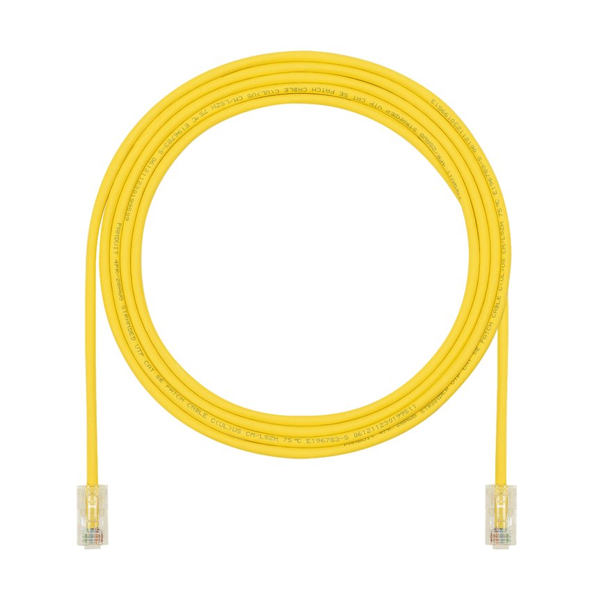 Bakır Patch Cord, Cat 5e (SD), 28 AWG, Sarı CM / LSZH UTP Kablo, 11m