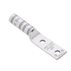Bakır Sıkıştırma lg, 2 Delik, 1/0 AWG Flex, 1/2'' (12.7 mm) saplama, 45 ° bükme