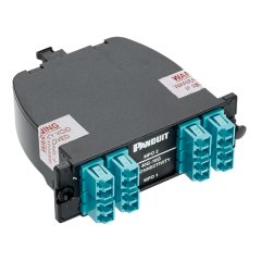 40G-10G QuickNet kaseti su adaptör çift taraflı ön LC, arka erkek MTP (pin) ile OM3 elyaf, optimize edilmiş düşük kayıp, 16-elyaf, toplam birlikte; Metot B bağlantısı.