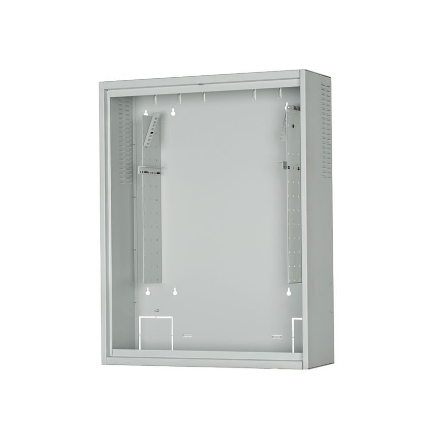 Standart PanZone® Kilitlenebilir Aktif Duvara Monte Muhafaza 19in ÇED kullanıcı ayarlanabilir parantez üzerinde ekipman montaj yeteneğinin en fazla 3 RU ile ekipman ve pasif ekipmanın 3 RU