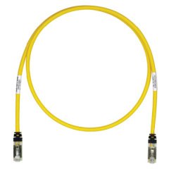 Kategori 6A, her iki ucunda TX6A ™ 10Gig ™ modüler fişli 10 Gb / s S / FTP yama çekin. Sarı, 10 metre.