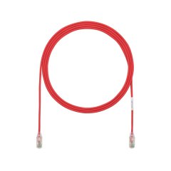 Kategori 6 Performans, her iki ucunda TX6 ™ Modüler Fiş ile 28 AWG UTP ara kablosu. Kırmızı, 24 ft.