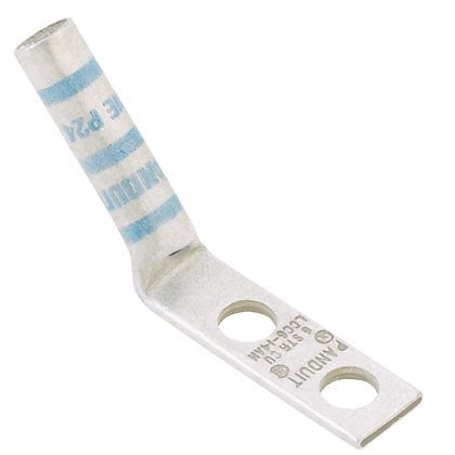 Bakır Sıkıştırma lg, 2 Delik, 1. AWG Flex, 5/16'' (7.9mm) saplama, 45 ° bükme