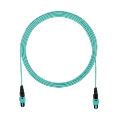 OM4 12 lif, optimum ara bağlantı kablosu düzeneği, düşük duman sıfır halojen (LSZH) alan, PanMPO bir çekme gözle PanMPO dişi, Yöntem A, Optimize IL, dişi, Su, 1 metre