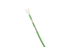 Bakır Kablo, Endüstriyel Profinet Cat 5e, 2-çift, 22 AWG Katı, dayanıklı 600V alan SF / UTP, PLTC, CM / CMX, Yeşil, yağ ve güneş, 1000 ft / 305 Mt kutusu