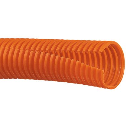 Oluklu dokuma boru yarık duvarı, 1.25'' (31.8), 50' (15,2), polietilen, turuncu x.
