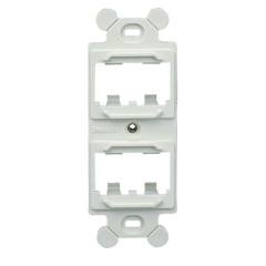 Mini Com adaptörü dubleks, standart 106 NEMA kapaklarıyla arkasında bağlar, dört Mini Com® Modülleri, Siyah kabul eder.