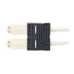 SC2 OM1 900um modlu çift yönlü fiber optik konnektörü. Fildişi Önyükleme. OCTT2 OptiCam lif sonu aracı ile kullanım için.