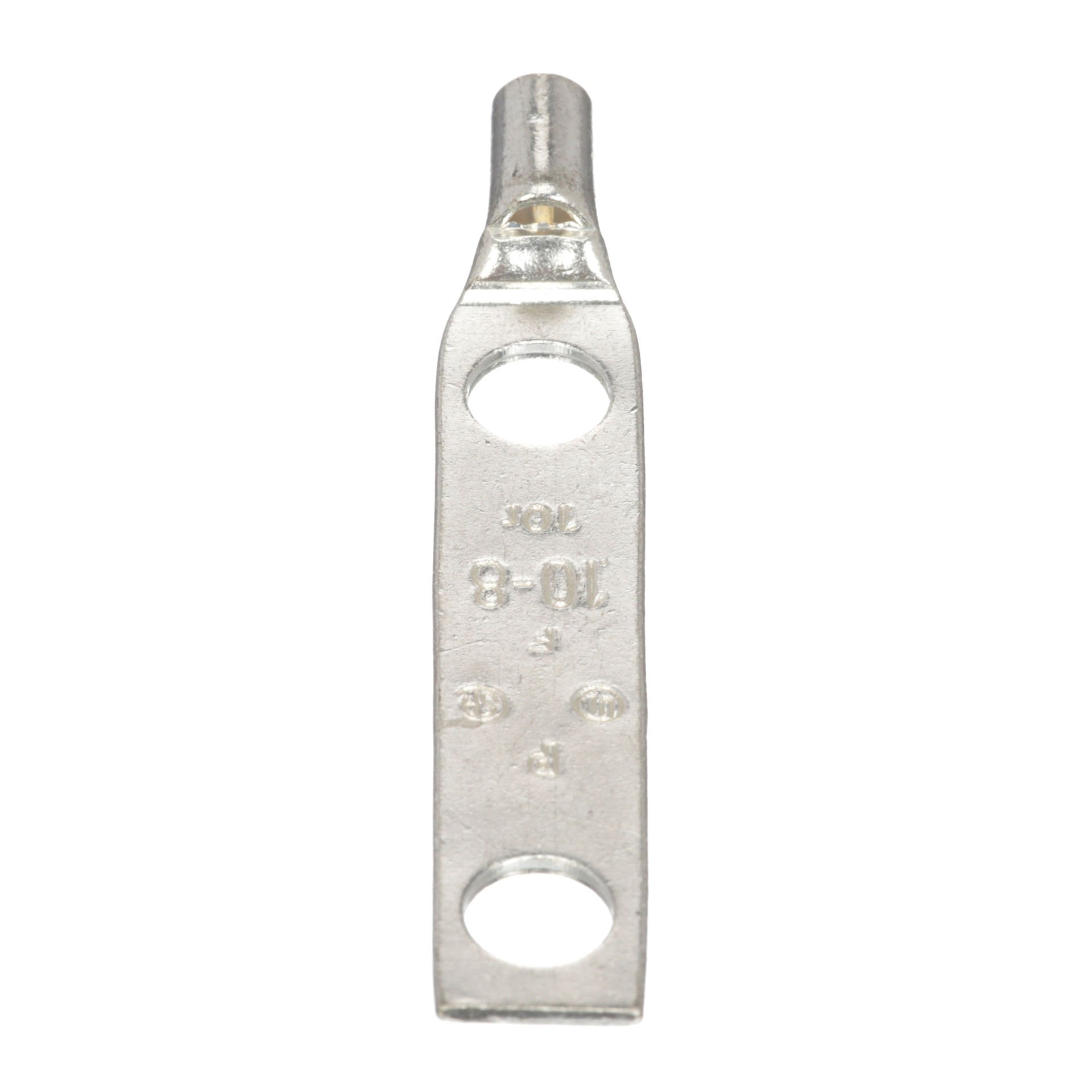 İki delikli, metrik iletken, pencere pabucu 10mm² tel ile standart bir kovan, M8 delik saplama.