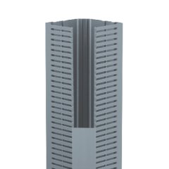 PanelMax “¢ köşe kablo kanalı, 5.33W x 4.58 H, .2 (5.0mm) yiv genişliği, açık gri.