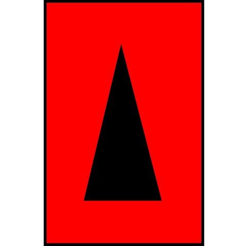 Muayene Ok Marker, 0.13 x 0.19 siyah efsane / kırmızı arka plan.
