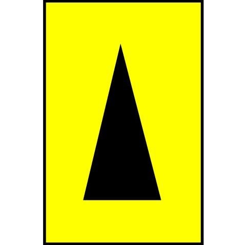 Denetim Ok Marker x 0.19 0.13, siyah / açıklama sarı arka.