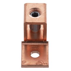 Bakır Mekanik Lug, 1 Delik, 1 Namlu, Düz Sabit Dil, # 2 - 4/0 AWG, 5/16 (7.9mm) Stud, 7/32 altıgen anahtar.