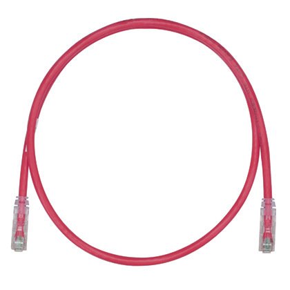 Kitlenmesi, Kategori 6A, 24 AWG, diğer ucunda 10 Gb / s bir ucunda TX6A ™ 10Gig ™ Anahtarlı Modüler Tak UTP ara kablosu ve TX6A ™ 10Gig ™ Olmayan Anahtarlı Modüler Tak. Patent bekleyen matris Bant Teknolojisi, Kırmızı, 1 metre içerir.