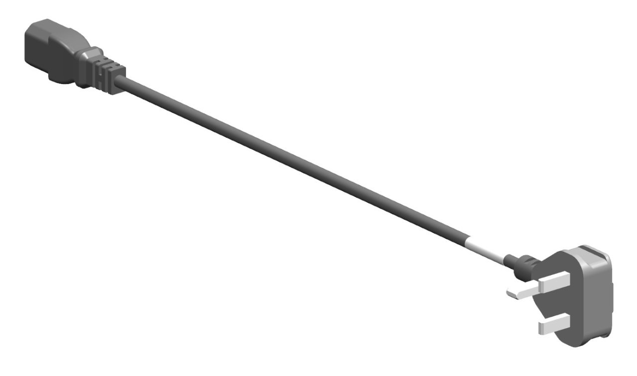 Güç kablosu, 3-Pin, 10A, 2m, BS1363A için IEC320-C13 (UK)