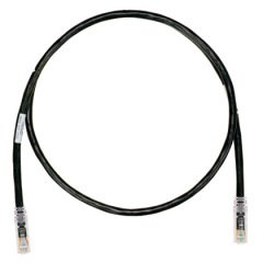 Kitlenmesi, Kategori 6A, 24 AWG, diğer ucunda 10 Gb / s bir ucunda TX6A ™ 10Gig ™ Anahtarlı Modüler Tak UTP ara kablosu ve TX6A ™ 10Gig ™ Olmayan Anahtarlı Modüler Tak. Patent bekleyen matris Bant Teknolojisi, Siyah, 2 metre içerir.