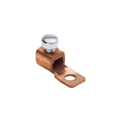Tek bir delik, bakır, tek kovan, düz sabit dil, kalay kaplı pabucu, 14 # - 6 AWG, 3/16 (4.8mm) saplama deliği.