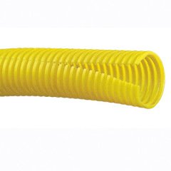 Oluklu dokuma boru yarık duvarı, .38'' (9.7 mM), sarı bir 100' (30.5m), polietilen, x.