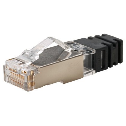 Panduit TX6A ile kullanım için 8-konumunda, 8 telli modüler fiş, bakır kablo. 100 paket.