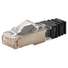 Panduit TX6A ile kullanım için 8-konumunda, 8 telli modüler fiş, bakır kablo. 100 paket.