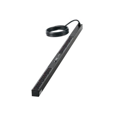agrega için ve anahtarlama ile izleme çıkış gücü başına, 32 tek fazlı bir dikey PDU, 230V, 18 IEC C-13 ve 6 IEC Cı-19 kilitleme kapları ve IEC-60309-6H 2P + E fiş Raf.