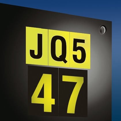 Yansıtıcı sayısı 2.5'' gösterge yüksekliği, '4' (gösterge), yansıtıcı vinil, sarı / siyah, 25 markörler / paket, 1 adet. Paket miktarı.