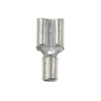 Metalik pirinç titreşime dayanıklı dişi bağlantı kesme, yüksek titreşim kaynaklanan hataları konusunda yardımcı olmaktadır. Bu 0.187 x 0.032'' bir sekme boyutuna sahiptir (4.8 x 0.8 mm) ve destekler 16-14 AWG (1.5-2.5 mm²) bir tel aralığı. Bu 0.58'' olan 