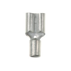 Metalik pirinç titreşime dayanıklı dişi bağlantı kesme, yüksek titreşim kaynaklanan hataları konusunda yardımcı olmaktadır. Bu 0.187 x 0.032'' bir sekme boyutuna sahiptir (4.8 x 0.8 mm) ve destekler 16-14 AWG (1.5-2.5 mm²) bir tel aralığı. Bu 0.58'' olan 