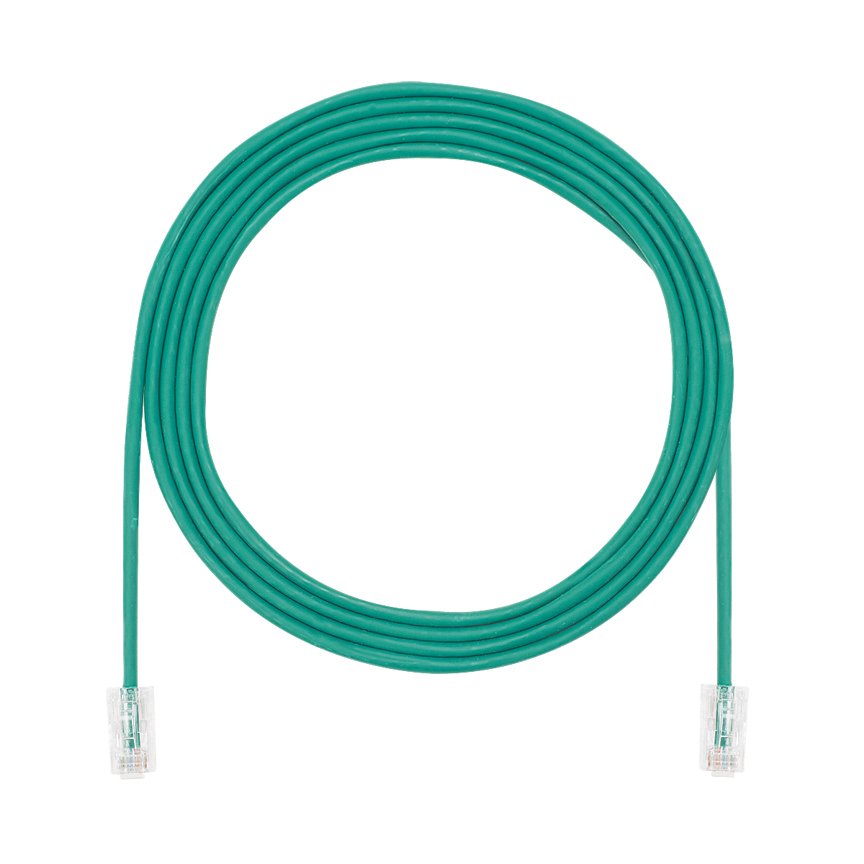Kategori 5e performansı, her iki ucunda, Pan-Tak ™ Modüler Fiş ile 28 AWG UTP ara kablosu.