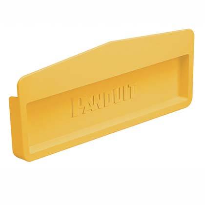 12 x 4 uç kapağı kanal veya bağlantı parçaları açık uçları kapatılması için kullanılan uydurma. Hiçbir bağlantı gereklidir. Push-on montaj, Sarı.