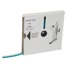 İzoleli yüksükleri, mini makara tek tel turkuaz DIN terminal manşonlar, # 22 AWG (0.34mm²) Kablo Boyutu, 0.31 (8.0mm) Pim uzunluğu.