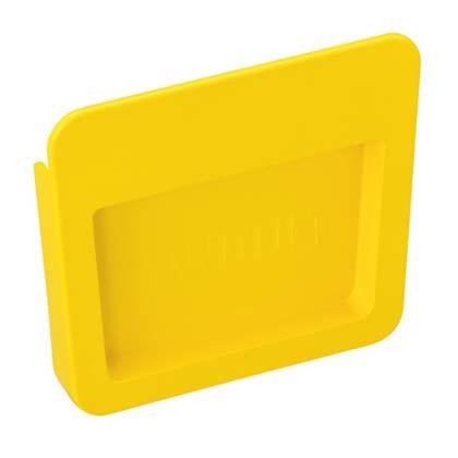 4 x 4 uç kapağı kanal veya bağlantı parçaları açık uçları kapatılması için kullanılan uydurma. Hiçbir bağlantı gereklidir. Push-on montaj, Sarı.