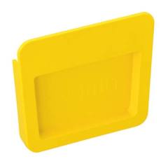 4 x 4 uç kapağı kanal veya bağlantı parçaları açık uçları kapatılması için kullanılan uydurma. Hiçbir bağlantı gereklidir. Push-on montaj, Sarı.
