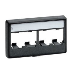 endüstri standardı açılması için Mini Com modüler mobilya aynası, dört Mini Com® Modülleri kabul eder. etiket ve etiket kapağı dahildir. Beyaz kapalı.