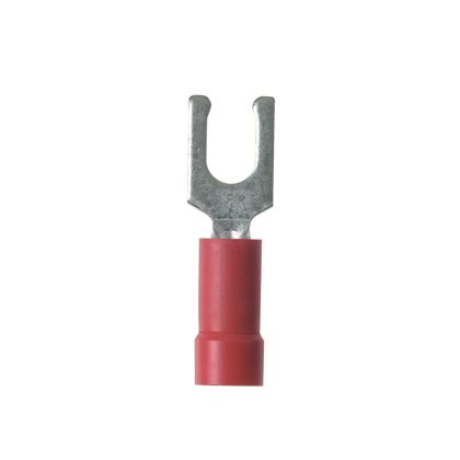 Stronghold ™ Kilitleme Çatal Terminali, vinil, 22 yalıtımlı - 18 AWG, 6. Stud Boyutu.
