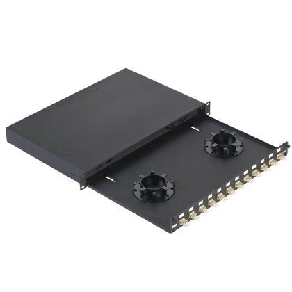 12 Dubleks 50um LC Adaptörler, Aqua, Zirkonyum Rakorla Elyaf çekmeceyi önceden yüklenmiştir.