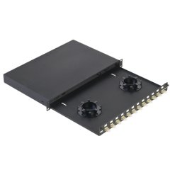 12 Dubleks 50um LC Adaptörler, Aqua, Zirkonyum Rakorla Elyaf çekmeceyi önceden yüklenmiştir.