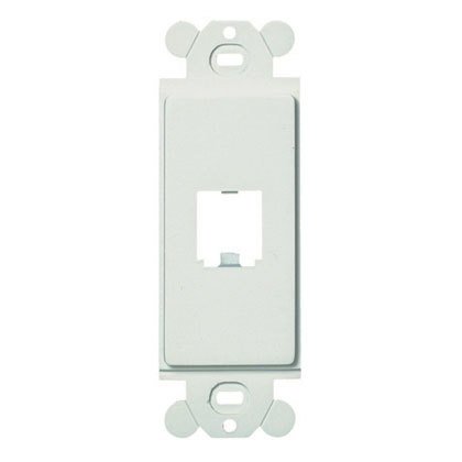 Mini Com dikdörtgen adaptörü, standart GFCI faceplates arkasında bağlar, bir Mini-Com® Modülü, Kapalı Beyaz kabul eder.