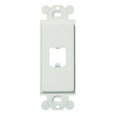 Mini Com dikdörtgen adaptörü, standart GFCI faceplates arkasında bağlar, bir Mini-Com® Modülü, Kapalı Beyaz kabul eder.
