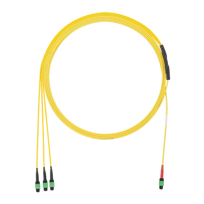 OS2 24 lif, Bağlantı, Plenum, (3) 8 lifli Kadın MTP Plenum, Yöntem A, Standart IL 100 Ayaklar Yellow'a 24F MPO kadın.