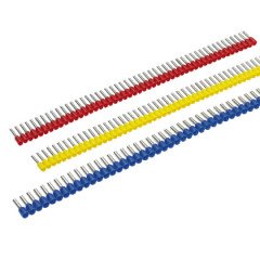 Yalıtımlı yüksükleri, şerit üzerinde, bir kablo gri DİN manşonlar, 18 AWG (0.75mm²), 0.31 (8.0mm) pim uzunluğu.