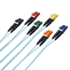LC (anahtarlı B - kırmızı) - 50/125 | mm LC çift yönlü bağlantı kablosu LSZH, 10 GbE çok modlu, 1.6 mm (bir ucu ve diğer ucunda bir çift yönlü LC konektörü üzerinde bir çift yönlü anahtarlı LC konnektör) kablo ceketli