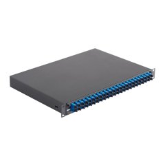 12 Dubleks 9 um SC Adaptörlerinde, Mavi, Zirkonyum Seramik Böl Manşonlarıyla Opticom Önceden yüklenmiş Fiber çekmece
