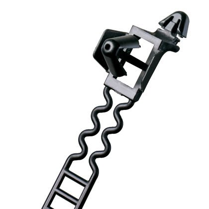 Tüm-Ty® serbest bırakılabilir merdiven kanat itme bağı, standart bir kesite, 4.7 (119 mm) bir uzunluğa, ısı stabilize naylon 6.6, siyah monte edin.
