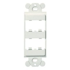 Mini Com dikdörtgen adaptörü, standart GFCI faceplates arkasında bağlar, dört Mini Com® Modülü, Siyah kabul eder.
