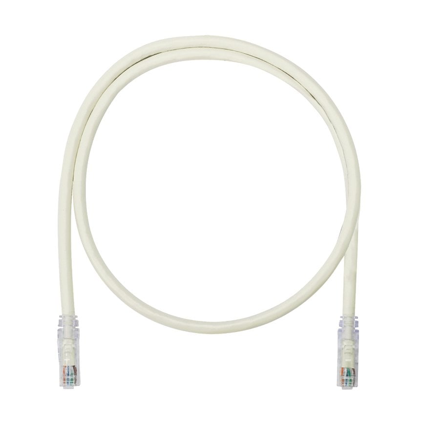 Kategori 6A, her iki ucunda TX6A ™ 10Gig ™ Modüler Fişler, Kapalı Beyaz, 7 metre ile 10 Gb / s UTP ara kablosu.