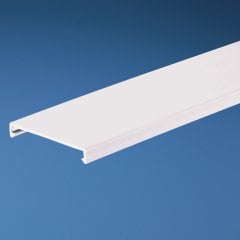 Kanal kapağı, 2,5 W x 6' uzunlukta, PVC, beyaz.