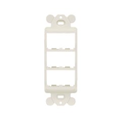 Mini Com dikdörtgen adaptörü, standart GFCI faceplates arkasında bağlar, altı Mini Com® Modülü, Elektrikli Fildişi kabul eder.