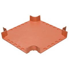 24x4 kanalı ve / veya bağlantı parçaları takılır iki 24x4 çıkışı olan yatay bir dört yollu çapraz kesişme oluşturmak için kullanılır. İsteğe bağlı bölünmüş kapak FRFWCCV24OR kabul eder.