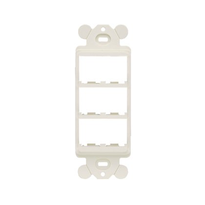 Mini Com dikdörtgen adaptörü, standart GFCI faceplates arkasında bağlar, altı Mini Com® Modülü, Beyaz kabul eder.